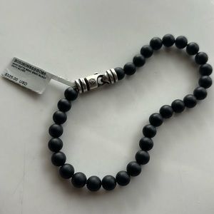 David Yurman 6mm Matte Black Onyx Bead Bracelet